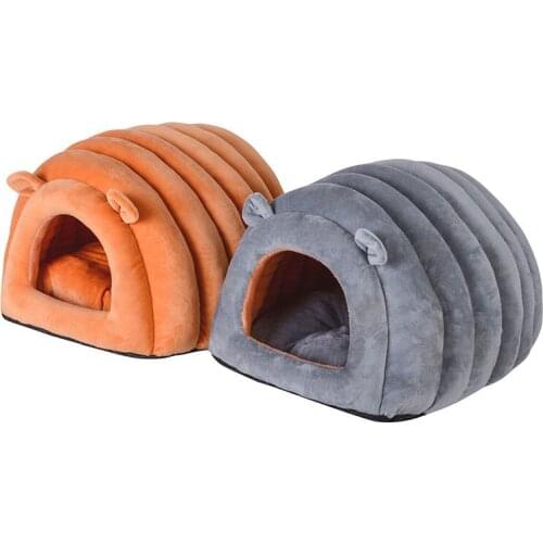 Cat Sleeping Bed Sofas Mat Winter Warm Puppy Dog Kennel Cave Top Quality Bear Shape pet bed for cats kennel
