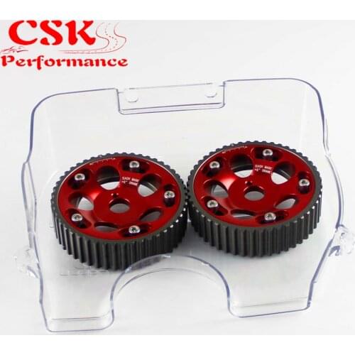 Cam Gear Pulley + Cam Cover Kit Fits For Toyota 1JZ 1JZGTE 1JZ-GTE 88-92 Red/Blue/Purple