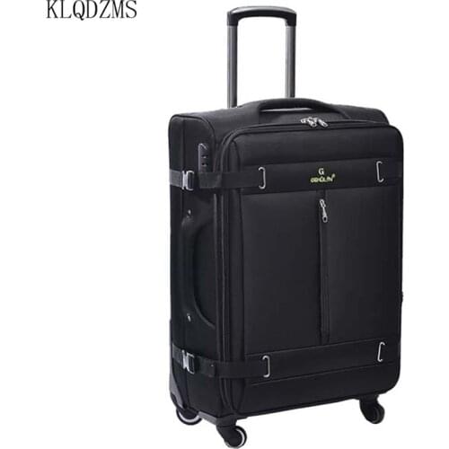 KLQDZMS 20"24"28"32inch New Fashion Oxford Rolling Luggage Spinner Student Trolley Bag Travel Suitcases Business Password box