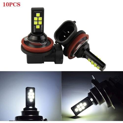 10X H4 Led Bulbs Fog Running Light 6000K 3030 12SMD H1 H3 H7 H8 H11 9005 9006 880 Univeral Canbus Lamp Car Fog Front Head Light