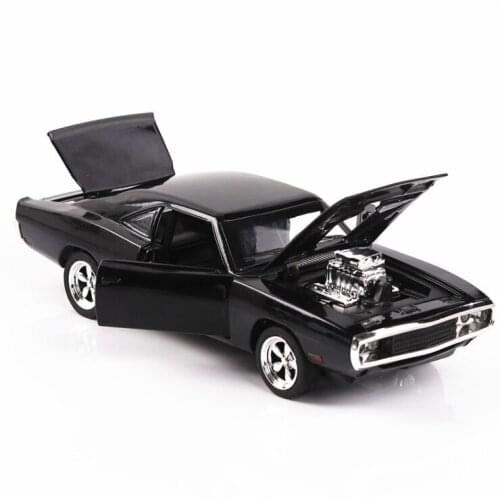 1: 32 Dodge Horse Muscle Car Model Car Model Alloy Toy Simulation Children Boy Birthday Present For New Year Black