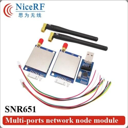 2pcs/pack 433MHz RS232 RF Transmitter Module|40 Channels 3KM Long Range 27dBm Network Node Module SNR651