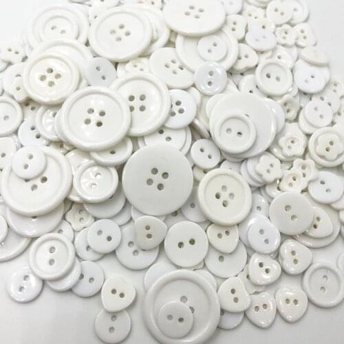 50Pcs 2 Holes Mixed Size Resin Buttons For Craft Flowers Sewing Buttons Scrapbook DIY Home Decoration Accessories PT185