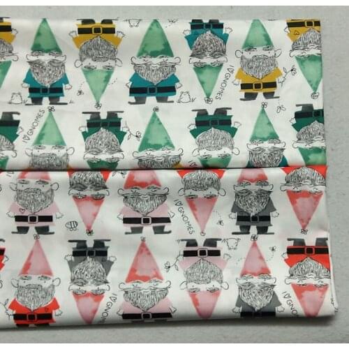 50x160cm Green Red Dwarf Short Person Printed 100% Cotton Fabric Human Patchwork baby cloth apparel dress quilting home decor
