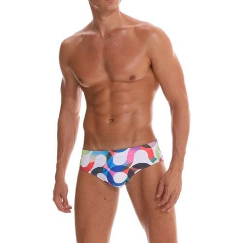 A315 Shark Print Men Swimwear Swimming Briefs Hot Summer Sports Beach Board Surfing Swim Shorts Men Swimsuit Sunga Bathing Suits