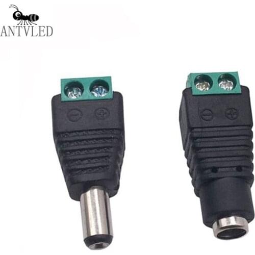 5.5mm x2.1mm DC Connector Jack Socket Male and Female LED Adapter For CCTV Power Convert LED Strip Light Connection