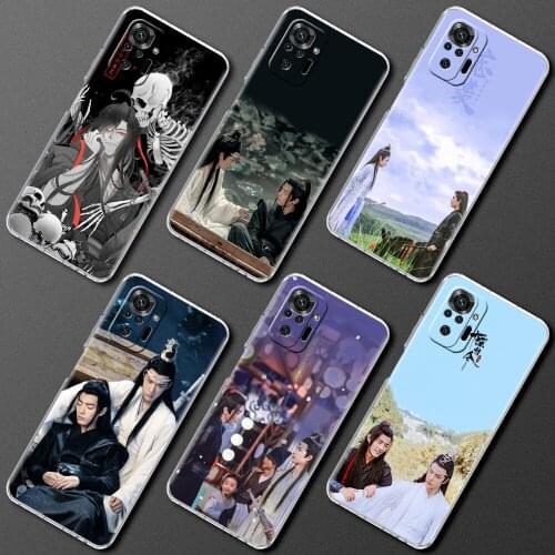 Transparent Phone Case for Xiaomi Redmi Note 9S 10 Pro 9T 9 8 9C 8T 7 7A Shell Clear Soft Cover Wang Yibo The Untamed
