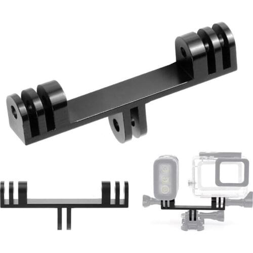 Dual Head Camera Holder Bracket Bridge Flash Mount For Gopro hero 9 8 7 6 YI Dual Holder For OSMO Action Accessories Dual Holder