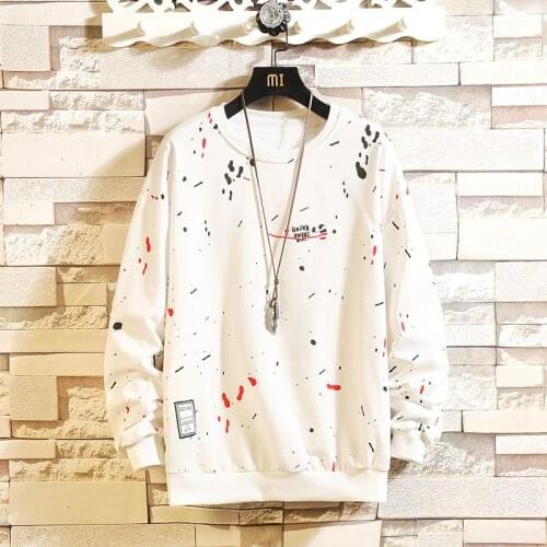 Polka Dot Print Casual Crew Neck Plus Size Sweater Blouse Shirt for Men Sport Gym Workout Round Neck Digital Camo