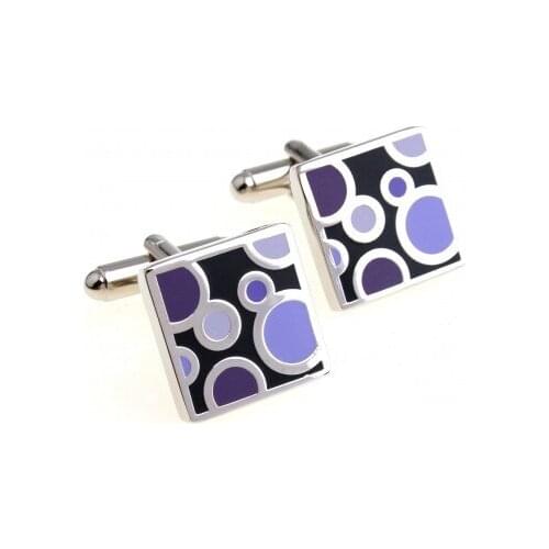 YH02922 Enamel Enamelled Cufflink Flower Stripe Epoxy Cuff Link 4 Pairs Wholesale Free Shipping