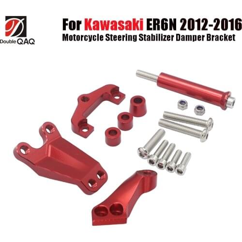 ER-6N Motorcycle Steering Stabilize Damper Bracket Mount CNC Motorbike For Kawasaki ER6N 2013 2014 2015