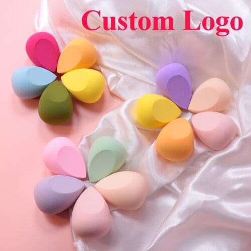 Custom Logo Makeup Foundation Beauty Sponge Makeup Cosmetic Puff Smooth Blender Cosmetic Puff for Beauty Accessories Maquillage