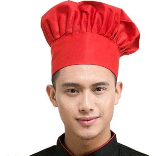 Caps Professional Elastic Adjustable Men Women Cap Kitchen Cooking Baker Chef Hat
