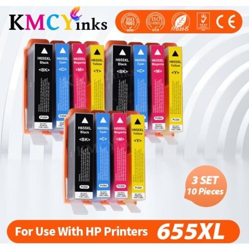 KMCYinks for HP655 for HP 655 Ink Cartridges 655XL Deskjet 6520 6525 6625 3525 4615 4625 5525 Printers Inkjet Printer
