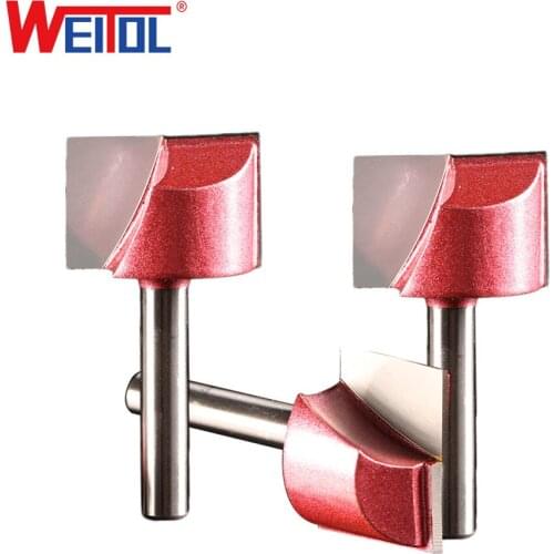 WeiTol 1pcs Technical Cleaning Bottom Bit Woodworking Milling Cutter Router Bit Cutter Bit Milling Tools End Mill