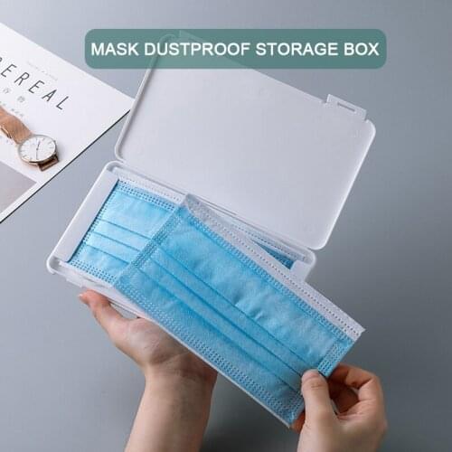 New Resin Mask Storage Box For Disposable Mask Dustproof Moisture-proof Storage Mask Container Organizer Box Portable Mask Box