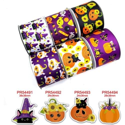 Cartoon characters printed grosgrain ribbon 43422