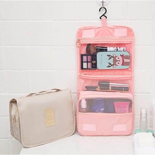 Cosmetic Bag High Quality Oxford Cloth Hook Wash Bag Hanging Folding Wash Bag Travel Storage Bag Beauty Set Toiletries