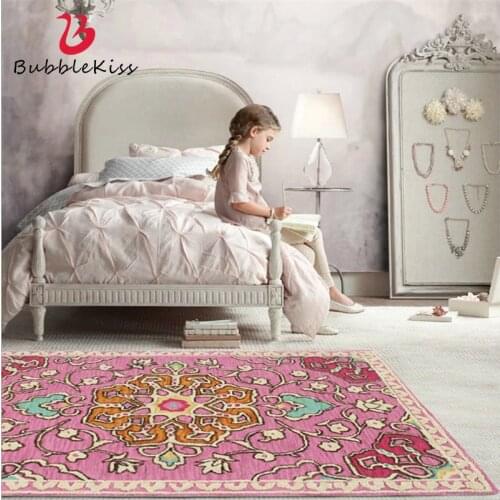 Northern European Pink Flower Girl Princess Room Carpet Carpet Kids Room Carpets For The Modern Living Room Bedroom Rugs