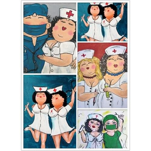 Square/Round Diamond Diamond Painting fat nurse women5D DIY Diamond Embroidery Kind Doctor Mosaic Hospital Family Decorati