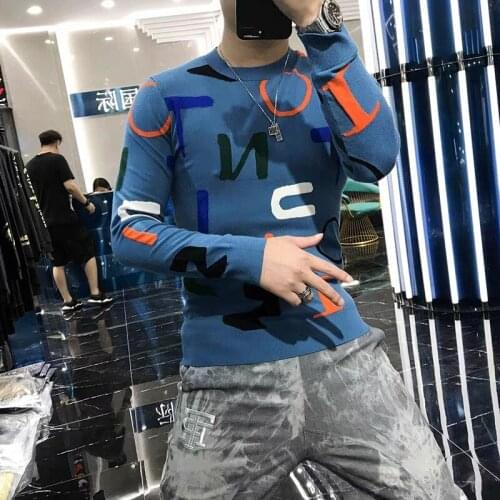 2021 Men Hip Hop Hot Sweater Casual Loose Pullover Autumn Winter Knitted brand Design