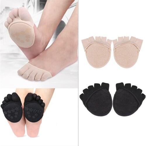 Soft Nylon Antalgic Foot Toe Pads Toe Separator Forefoot Insoles Support Pad Thumb Bunion Valgus Protector Nude Absorb Sweat Pad
