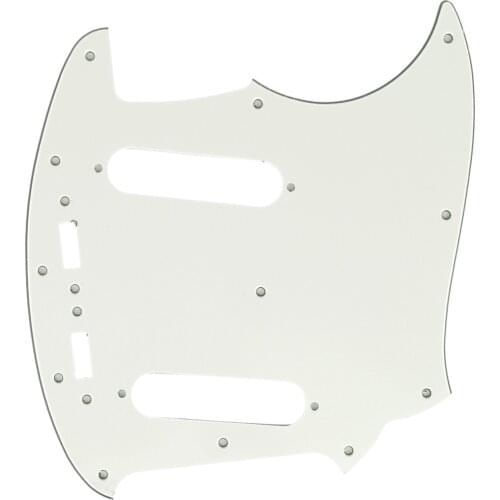 Musiclily Pro 12-Hole Guitar Pickguard for JPN Fender Japan Mustang, 3Ply Parchment