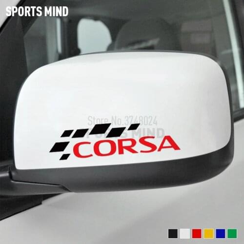 1 Pair Vinyl Car Styling For Opel Corsa Vauxhall Corsa GTC OPC Accessories Rear view Mirror Car Stickers Decal