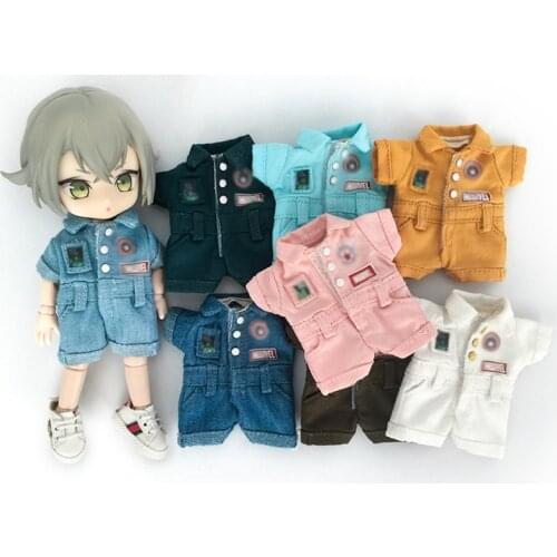 New Arrival Fashion Doll Clothing Casual Overalls one-piece pants for OB11,Obitsu 11,GSC,PD9,Molly,1/12 BJD Doll Accessories