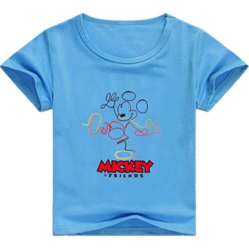 New Arrival Baby Boy Girl Clothes Summer Short Sleeve T-shirt Cartoon Mickey Boy T Shirt Tee Top Comfortable Kid Clothes Costume