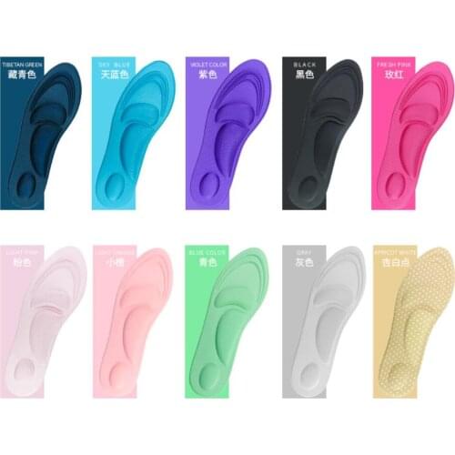 Wholesale 4D High heel insoles Good elasticity soft massage insole Shock absorption sports insole