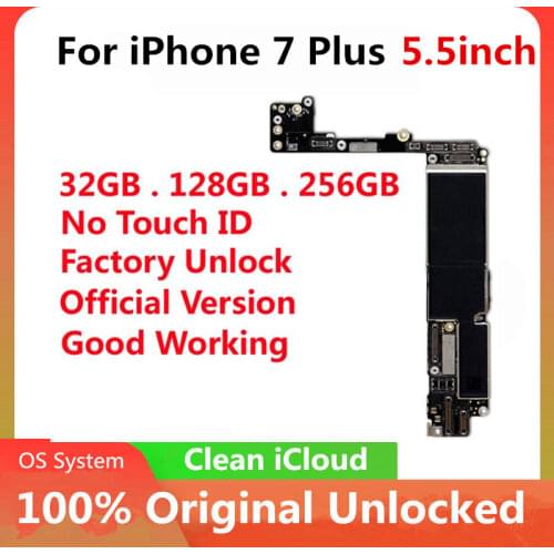 Original Motherboard for IPhone 7 Plus 5.5 Inch with Fingerprint with Touch ID Unlock Logic Board 32GB 128GB 256GB mainboard