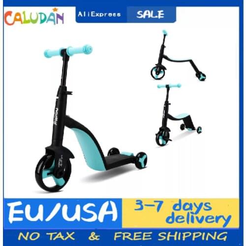 Nadle Children Scooter Tricycle Baby 3 In 1 Balance Bike Ride On Toys Kids Bike