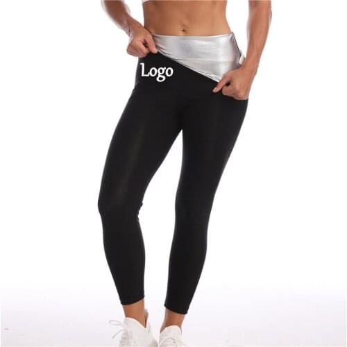 YAGIMI Sauna Sweat Pants Women Workout Lose Weight Body Shaper Customer Logo Print High Waist Trainer Shapewear Control Panties