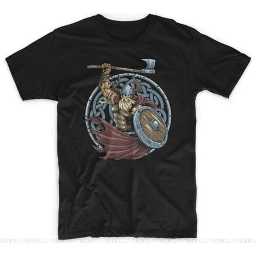 Viking T-Shirt Odin Nordic Mythology Gym Training Valhalla Ragnar Thor Basic Models T Shirt