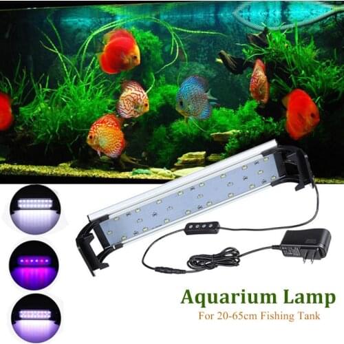 LED Light Aquarium Led Lighting Fish Tank Lamp 20-65CM Adjustable Aquatic Plant Lamps RGB Decoration Professional Remote Lights