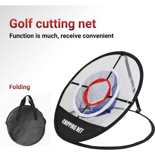 Foldable Golf Practice Net 3 Layer Chipping Hitting Pitching Training Aids Cages Indoor Outdoor Chipping Pitching Cages Mats
