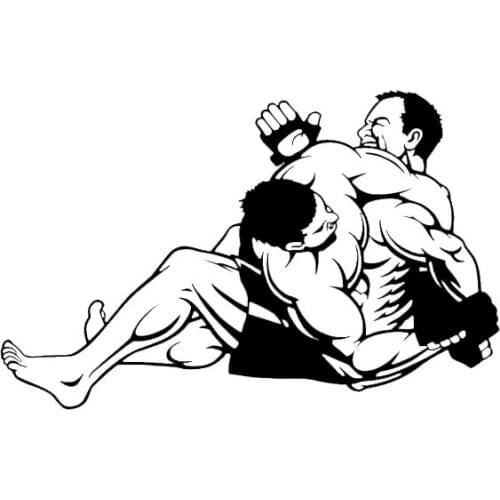 Unique Combat Judo Athletes Accessories Decor Car Sticker Reflective Vinyl 16.9*10.8CM T-00128