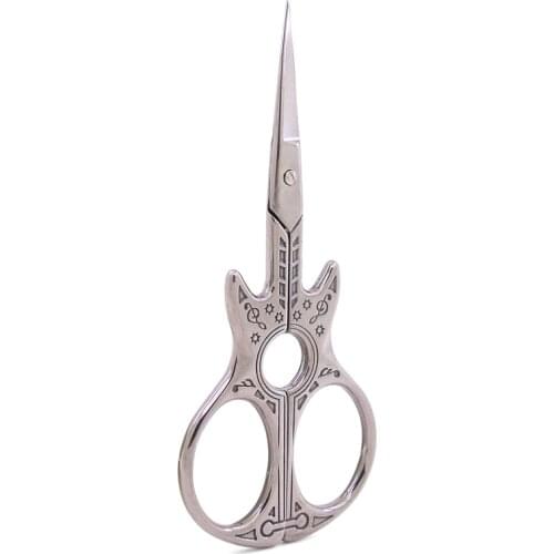 Hot Scissors Vintage 1Pcs 114*50mm Guitar Pattern Dressmaker Shears Scissors Sewing Scissors for Sewing and Needlework Tools