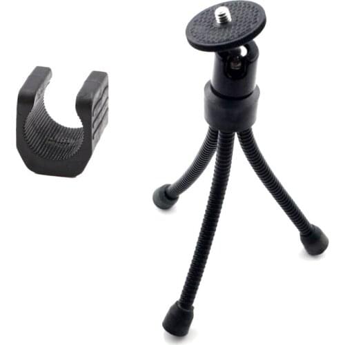 Flashlight rotating metal Tripod triangle supporting frame with Plastic Holder Clip U shap Mount for 18650 led Flashlight
