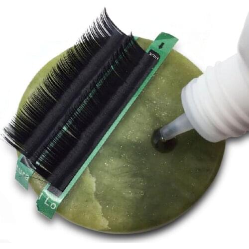 Green Stone Crystal Jade Eye Lash Glue Tray Gua Sha Massage Tools Glue Holder Pallet Jade Stone Eyelash