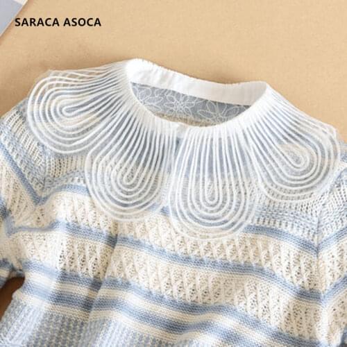 Ladies big Detachable Fake Collars Womens Adjustable Bust White Fake Shirt Collar A483