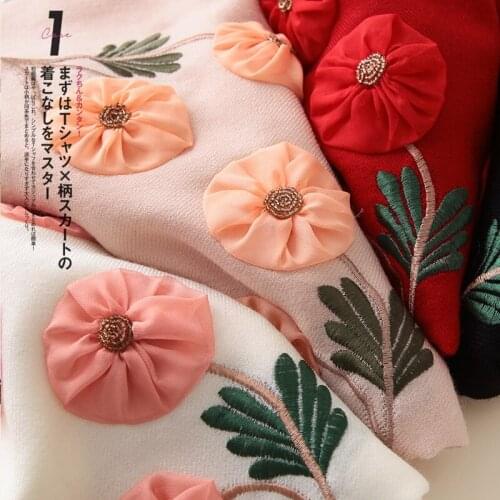 100% Wool Scarf Women Female Winter Autumn Spring Fashion Lady Warm Shawl Wrap Foulard Echarpe Red Embroidered Cashmere Shawl