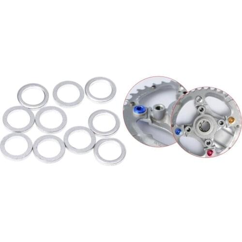 10 Pcs MTB Bicycle Double Disk Change Single Disk Plate Washer Chain Wheel Plate Screw Gasket Crankset Bolt Ring