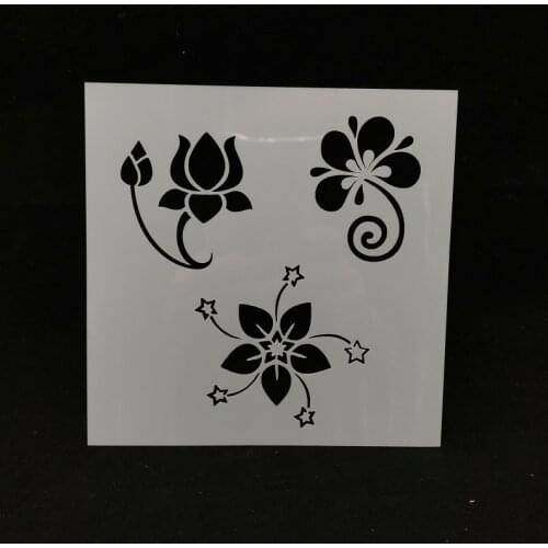 13*13 Flowers pvc Layering Stencils for DIY Scrapbooking/photo album Decorative Embossing DIY Paper Cards Crafts