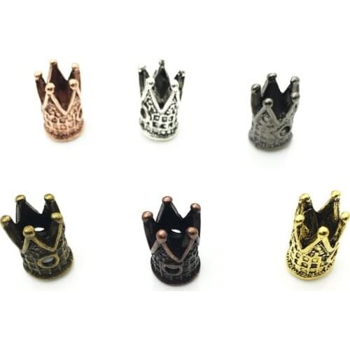 20pcs Metal Crown Head Bracelet Necklace Accessories DIY Jewelry Making DM041802