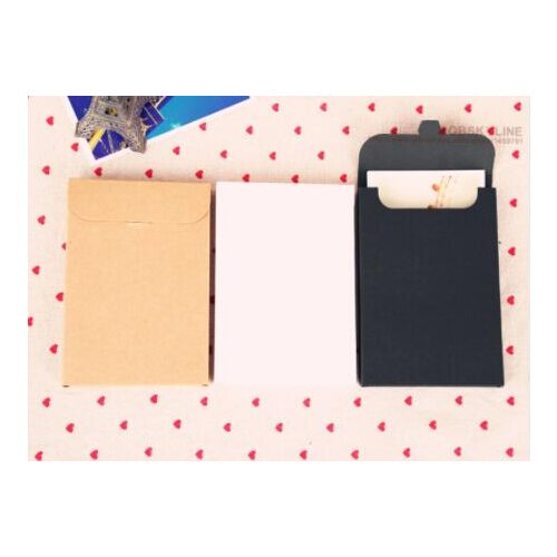 30pcs Blank Paper Box Postcards boxes/ Black White Kraft Party favor box 15.5*10.8*1.5cm