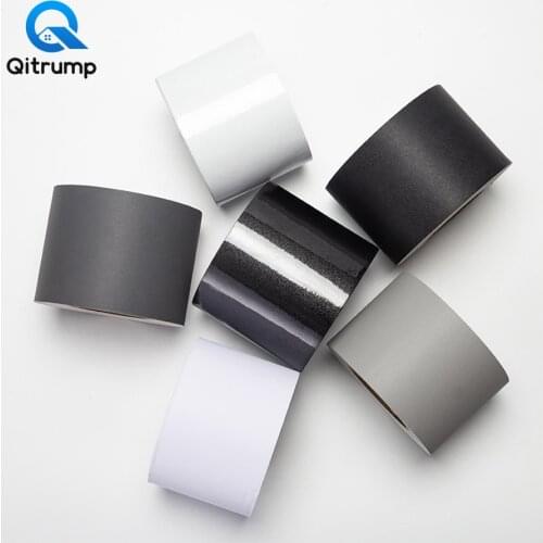 5M/10M White Black Series Waist Lines Wallpapers Living Room Bathroom Self Adhesive Waterproof Border Wall Stickers Home Decor