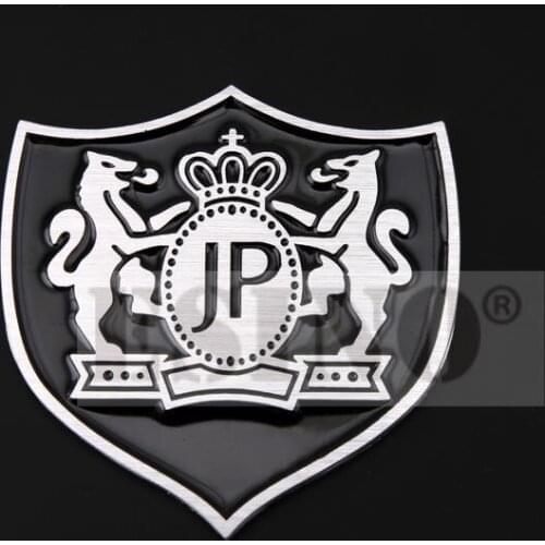 10 x Newest 3D Aluminium Alloy Car Trunk Emblem For JP Junction Production Car Accessories Adhesive Car Logo Car Styling Badge