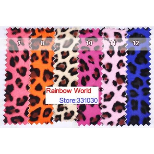 7# Pink Leopard Mirror PU Leather fabric for DIY car shoes bags Garment (100*138cm )